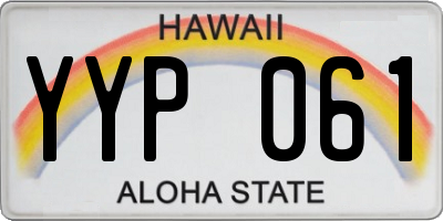 HI license plate YYP061