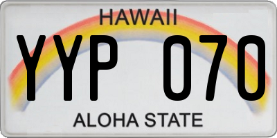 HI license plate YYP070