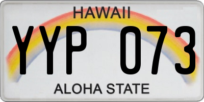 HI license plate YYP073