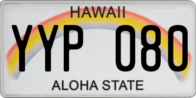 HI license plate YYP080