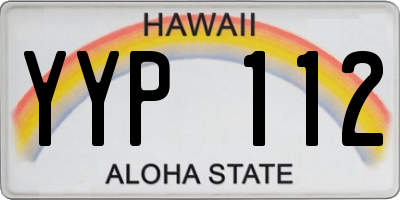 HI license plate YYP112