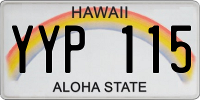 HI license plate YYP115