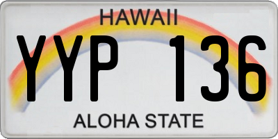 HI license plate YYP136