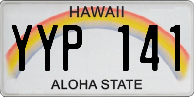 HI license plate YYP141