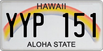 HI license plate YYP151