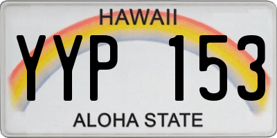 HI license plate YYP153