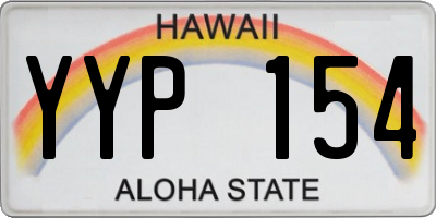 HI license plate YYP154