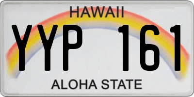 HI license plate YYP161