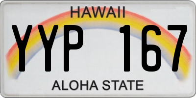 HI license plate YYP167