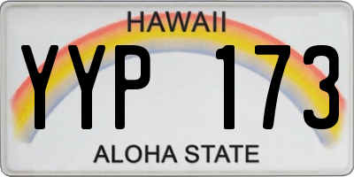 HI license plate YYP173