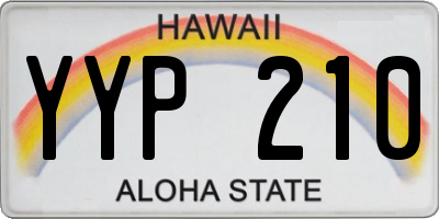 HI license plate YYP210