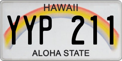 HI license plate YYP211