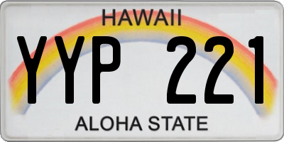 HI license plate YYP221