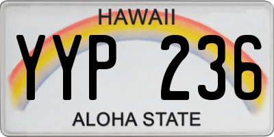 HI license plate YYP236