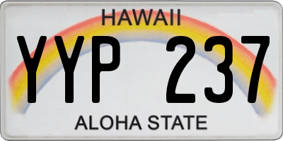 HI license plate YYP237