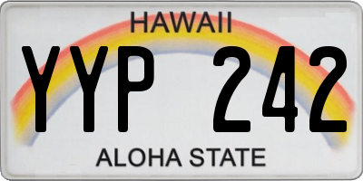 HI license plate YYP242