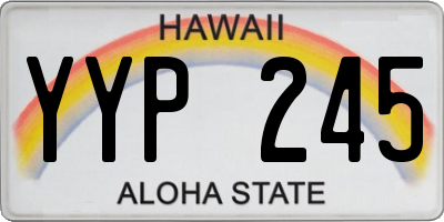 HI license plate YYP245