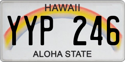 HI license plate YYP246