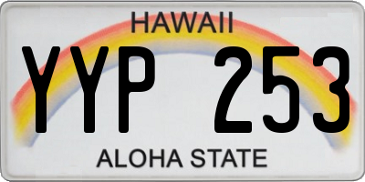 HI license plate YYP253