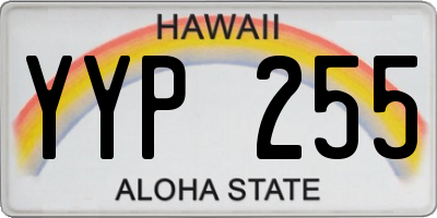 HI license plate YYP255