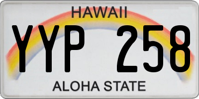 HI license plate YYP258