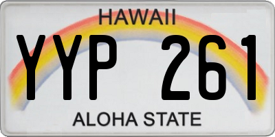 HI license plate YYP261