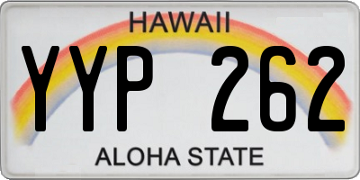 HI license plate YYP262