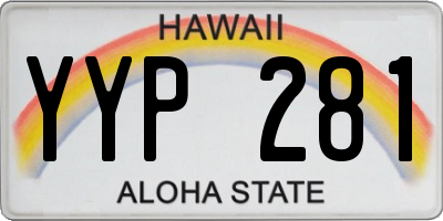 HI license plate YYP281