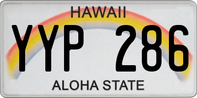 HI license plate YYP286