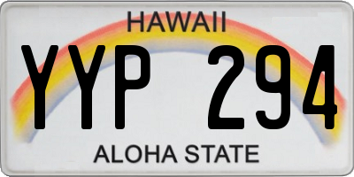 HI license plate YYP294