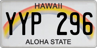 HI license plate YYP296