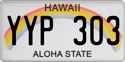 HI license plate YYP303