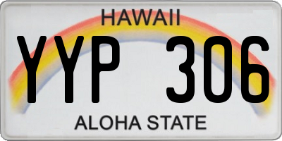 HI license plate YYP306