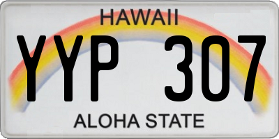 HI license plate YYP307
