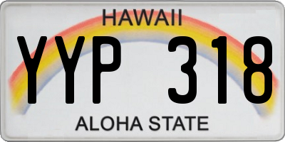 HI license plate YYP318