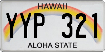 HI license plate YYP321