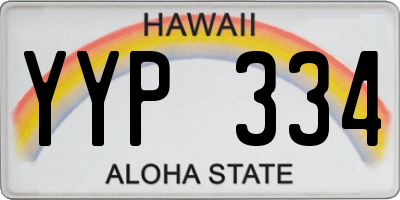HI license plate YYP334