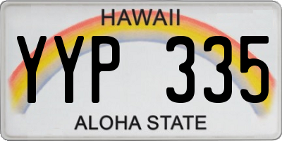 HI license plate YYP335
