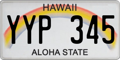 HI license plate YYP345