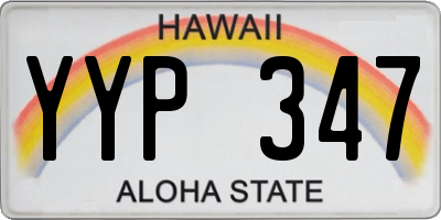 HI license plate YYP347