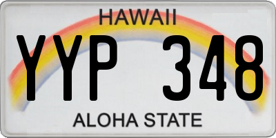 HI license plate YYP348