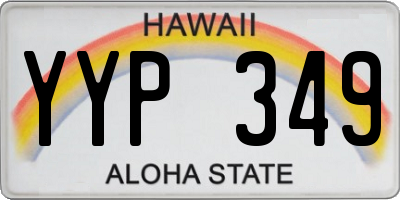 HI license plate YYP349