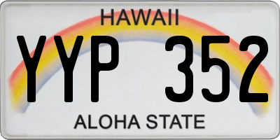 HI license plate YYP352