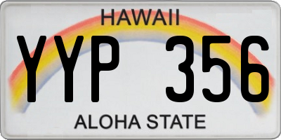 HI license plate YYP356