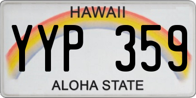 HI license plate YYP359