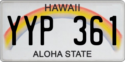HI license plate YYP361