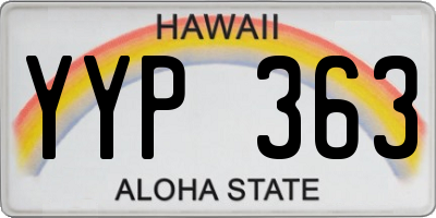 HI license plate YYP363