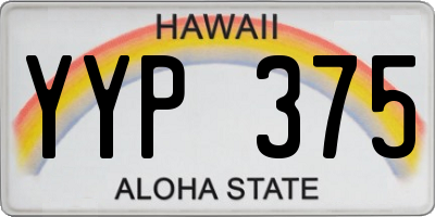 HI license plate YYP375
