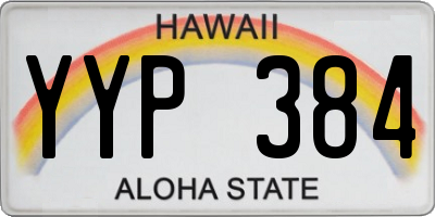 HI license plate YYP384