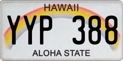 HI license plate YYP388